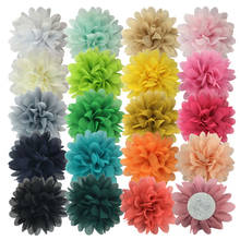 50pcs TOP quality 4inch large Chiffon flower for headband hair clip Girl Women hair Accessories Headwear Headdress H0525 2024 - купить недорого
