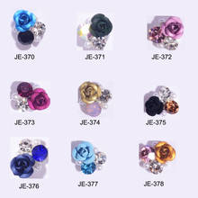 10psc-diamantes de imitación 3D de 9x9mm, aleación para arte en las uñas, decoración de uñas, colgantes de aleación JE370-378 2024 - compra barato