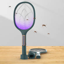 Raquete elétrica de insetos, raquete mata-moscas, usb, recarregável, alimentado por energia solar, armadilha assassina para insetos