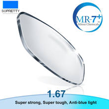 1.67 (+6.00~-10.00) Anti Blue Ray MR-7 Resin Aspheric Glasses Lenses, Prescription Myopia Hyperopia Presbyopia Optical Lens L007 2024 - buy cheap