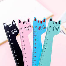 1pcs/lot Cartoon Animal Cat Shape Wooden Ruler Wooden Straight  Measuring Straight Ruler Tool Gift Stationery 2024 - buy cheap