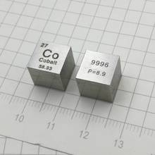 Cubo de 10mm de mesa periódica de elemento tallado de cobalto puro 99,96 de alta pureza 2024 - compra barato