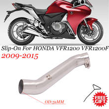 Tubo de escape para motocicleta, para honda vfr1200 2009 2010 2011 2012 2013 2014, 2015 2024 - compre barato