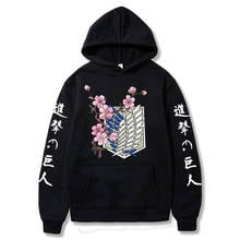 Anime Attack on Titan Printed Long Sleeved Hoodie Men Women Tops Harajuku Clothes 2024 - buy cheap