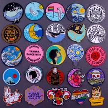 Embroidery Patch Van Gogh Embroidered Patches For Clothing Cartoon/Whale Patch Iron On Patches For Clothes Applique Stickers DIY 2024 - buy cheap