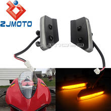 1Pair Motorcycle LED Amber Light Turn Signal Indicators Unicersal For Ducati 959 1299 Panigale LED Mirror Block Off Blinker 2024 - buy cheap