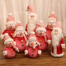2019 New Cute Christmas Doll Pink Santa Claus Knit Cap Snowman Toys Xmas Figurines Christmas Gift for Kid Xmas Tree Ornaments 2024 - buy cheap