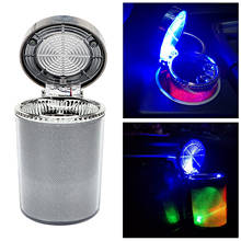 Colorful Car Ashtray With Led Lights With Cover Christmas New Year Creative Gifts Car Inside Multi-function Car Supplies 2024 - buy cheap