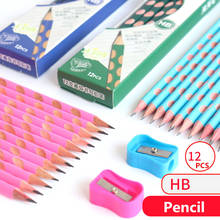 12Pcs/Set Hole Pencil Hb Pencil Stationery writing Supplies Triangle Cute Pencils For School Basswood Office Kids Gift lapices 2024 - buy cheap