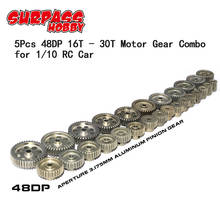 Engrenagem, 48dp 3.175mm 16t 17t 18t 19t 20t pinhão de motor para carro 1/10 rc carro escovado motor sem escova 2024 - compre barato