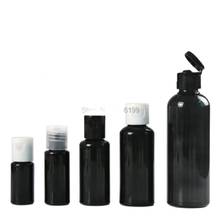 Empty Plastic Bottle 50ml Flip Cover Cosmetic Container Transparent Cover Plastic Bottle 100ml Empty Black Plastic Bottle 100pcs 2024 - buy cheap