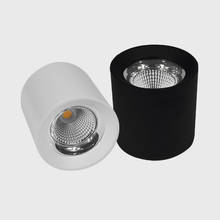 Superfície montada pode ser escurecido led downlights 9 w/12 w/15 w/20 w cob conduziu luzes do ponto de teto AC85-265V branco frio quente iluminação interna