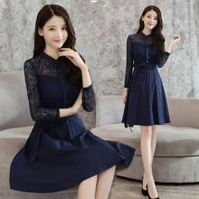 women party elegant lace midi modis korean office casual vestidos elegantes vestido de renda robe hiver femm 2024 - buy cheap