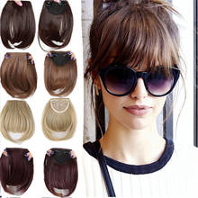 S-noilite natural bang sintético cabelo falso franja preto marrom auburn vermelho clip em franja de cabelo em franja para mulher 2024 - compre barato