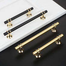Gold Furniture Handle Cabinet Knob and Handle Drawer Knobs Cupboard Pulls Kitchen Handle Pull Black Handle for Furniture 2024 - buy cheap