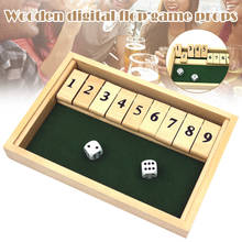 Flop Games Shut Box Wooden Board Game with Dice for Classroom Home Party Kid Adults M09 2024 - buy cheap