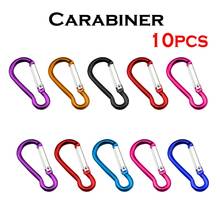 10PCS Aluminum Carabiner Outdoor Camping Key Chain Clip Keyring Snap Hook Water Bottle Buckle Travel Kit Climbing Accessories 2024 - buy cheap