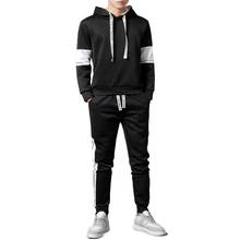 2021Spring and Autumn New Men's Sports Suit Long-sleeved Casual Sports Hooded Sweater Suit Tracksuit Mens Clothes Men Outfit Set 2024 - buy cheap