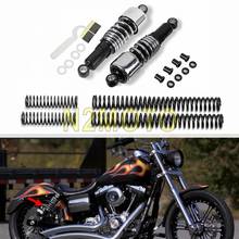 For Harley Dyna FXD 1991-2005 Chrome 10.5 inch Shocks w/ Fork Springs Front Rear Lowering Slammer Kits Motorbike Shock Absorber 2024 - buy cheap