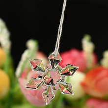 12pcs Christmas Snowflake Clear Crystal Acrylic Rhinestone Frozen for Xmas tree Pendant DIY Decorative Craft Scrapbooking Decor 2024 - buy cheap