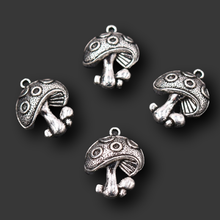 10pcs Silver Plated 3D Delicious Mushroom Pendant Vintage Earring Bracelet Metal Accessories DIY Charms For Jewelry Craft Making 2024 - buy cheap