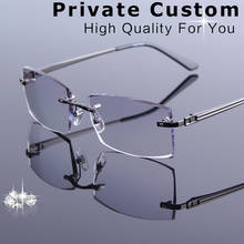 Men Rimless Glasses Prescription Eye Glasses Fashion Male Business Optical Glasses Man Myopia/Hyperopia Hard-Wearing Eyewear 2024 - buy cheap