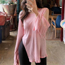 NEW Spring Top Sexy T Shirt Women Elasticity T-Shirt Korean Style tee Woman Clothes Slim Tshirt Female skinny long Sleeve Tops 2024 - buy cheap