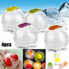 4 pçs bola redonda cubo de gelo molde diy fabricante de sorvete plástico molde de gelo uísque bandeja de gelo para barra ferramenta cozinha gadget acessórios 2024 - compre barato