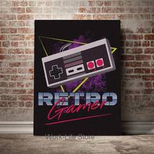 Impressão posters casa retrowave gamer synthwave decoração da lona pintura presente arte da parede moderno quarto cuadros modular fotos 2024 - compre barato