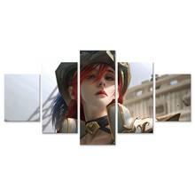 Miss Fortune LoL Canvas Prints Home Decor Painting 5 Pieces Wall Art Modular Pictures Bedside Background Artwork Poster 2024 - buy cheap