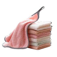 5pcs Kitchen Daily Dish Towel Coral Fleece Cloth Kitchen Dishcloth Cleaning Washing Cloth Kitchen Dish Cloth Non-stick Oil 2024 - buy cheap