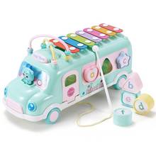 Children's bus knocking piano Multi-functional baby beat Musical Drum Piano Knocking Instruments Baby Early Educational Toys 2024 - buy cheap