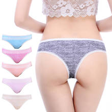 3 Pieces/Set Thongs Women Sexy G-String Female Cotton Panties Women String Cotton Briefs Women Lingerie Printing Thongs 2024 - buy cheap