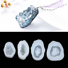 Molde de resina epoxi UV colgante, imitación de piedra Original de cristal, DIY, llavero, molde de silicona, suministros para fabricación de joyas 2024 - compra barato