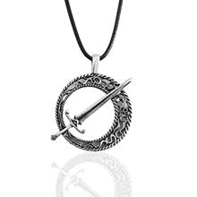 Dark Souls 3 Blade of the Dark Moon Pendant Covenant Dark Souls 3 Sword Pendant Necklace Leather Rope Game Steampunk Jewelry 2024 - buy cheap