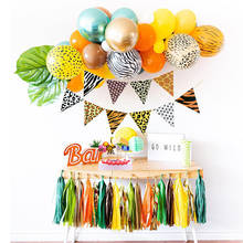Balão de festa tropical, folha de palma para crianças, aniversário, balão de látex com confete, selva, safari, havaiano, decoração de festa 2024 - compre barato