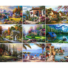 5D DIY Diamond Painting Full Square & Round Rural Landscape  Embroidery Diamond Mosaic Cross Stitch Picture of Rhinestones 2024 - buy cheap