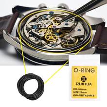 Junta tórica de reloj, arandelas impermeables con sello de goma para cubierta de carcasa trasera, accesorios de reparación de reloj, 200/0,5/0,6mm, 0,7 Uds. 2024 - compra barato