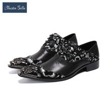 Adequado a bela sapato masculino floral, calçado em couro, estilo oxford com laço e ponta fina 2024 - compre barato