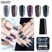 Elite99-barnices híbridos de Gel para uñas, Base superior para manicura semipermanente, Base UV, color negro diamante, 10ML 2024 - compra barato