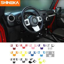 SHINEKA интерьерные молдинги для Jeep Grand Cherokee 2011-2013 декоративная наклейка на руль для Grand Cherokee аксессуары 2024 - купить недорого