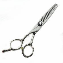 Sarentes Genuine Left Hand Special Scissors 6 Inch Flat Shear Thinning Set Fashion Exquisite Non-slip Wear-resistant Scissors 2024 - buy cheap