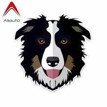 Aliauto adesivo de carro com desenho de animal, adesivo com borda de collie, cachorro, à prova d'água, protetor solar, decoração de decalques, acessórios de pvc, 14cm * 14cm 2024 - compre barato