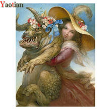 Fantasy Art Monster Woman Flower 5D DIY Diamond Painting Fantasy Girl Full Drill Diamond Embroidery Beaded Mosaic Cross Stitch 2024 - buy cheap