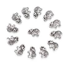 20 piezas aleación estilo tibetano elefante cuentas de Metal cuentas espaciador encontrar para joyería DIY hacer pulseras elaboración 2024 - compra barato