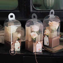 Caixa transparente para presente em pvc, caixa em pvc para embalagem de flores, sacos e caixas de presente para o natal 2024 - compre barato