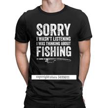 Camisetas estampadas con frase de pescador para hombre, divertidas camisetas Vintage de algodón con cuello redondo 2024 - compra barato