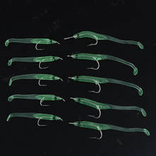 S and L 10 PCS Luminous Fishing Lures Rubber Worm Small Eel Crank Bait With Hook 2024 - buy cheap
