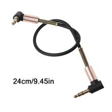 24cm Dual 90 Degree Nylon 3.5 mm to 3.5mm Male Jack Audio Cable Car Aux Cord for iphone Samsung Xiaomi MP3 Speaker 37MC 2024 - buy cheap