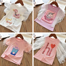 Summer T-Shirt kids Girls Boys Tees Flamingo Short Sleeve Cotton Casual Clothes Toddler Unicorn Tops Baby Birthday Printing Wear 2024 - buy cheap
